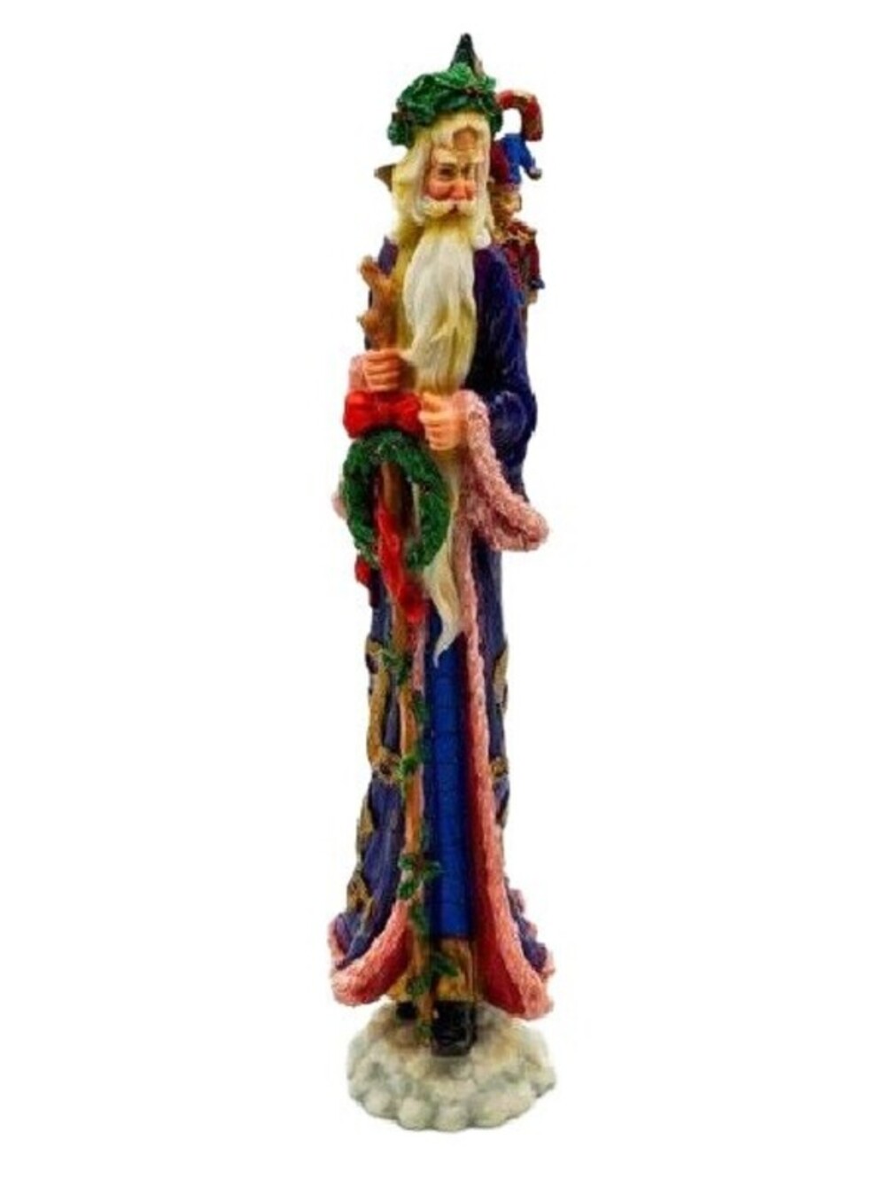 Vintage Wreath Bearer Santa 12.75" Pencil Santa Collection by Lenox